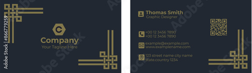 Luxury gold and black covers. Modern design, wavy gold lines and shiny on gradient dark background.