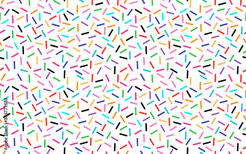 Colorful grains groovy abstract donut sweet confetti seamless pattern geometric creative germs sprinkle rainbow birthday party pastry glaze ice cream dessert decoration celebration texture