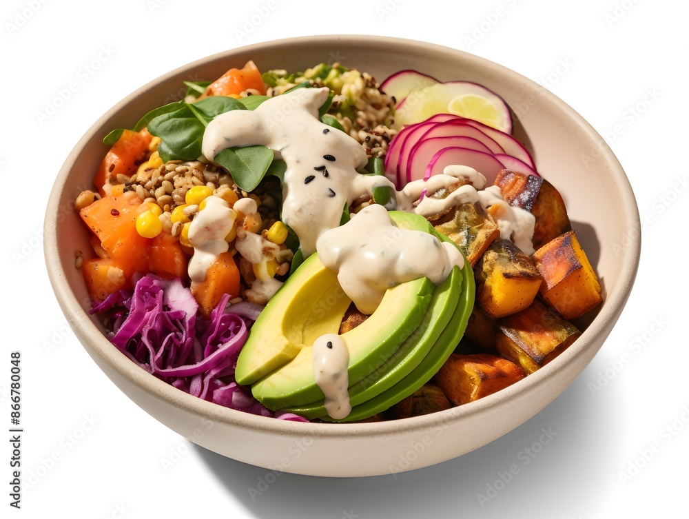 Vibrant Buddha Bowl with Avocado, Grilled Veggies, and Quinoa Vibrant Buddha Bowl with Avocado, Grilled Veggies, and Quinoa