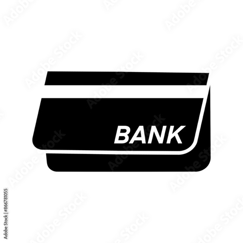 bank account icon on, simple flat style, illustration, logo sign symbol pictogram template, for ui or ux isolated on white for mobile app, editable
