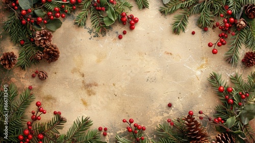 Festive vintage background with copy space