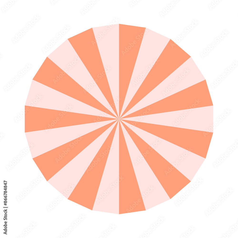 An abstract retro boho sunburst stripe pattern design element. An abstract retro boho sunburst stripe pattern design element.