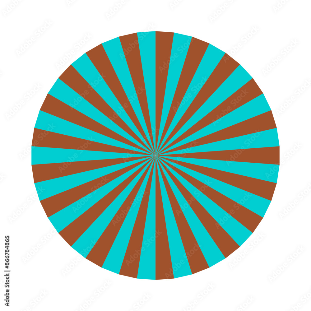 An abstract retro boho sunburst stripe pattern design element. An abstract retro boho sunburst stripe pattern design element.