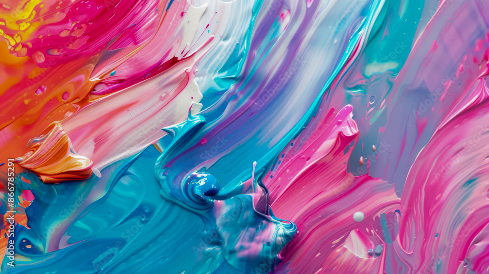 Obraz premium Background with acrylic paint effect. Colorful liquid background from paints