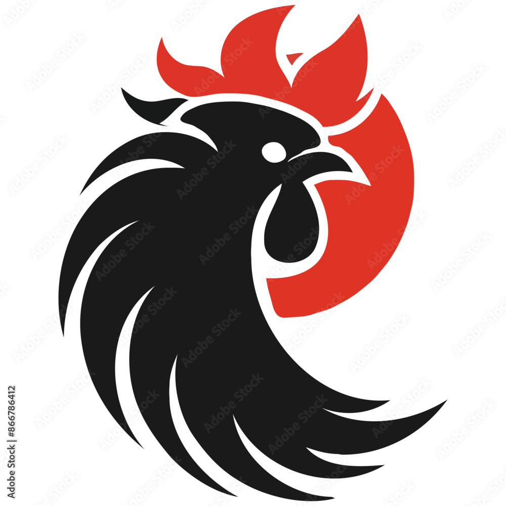Obraz premium Chicken vector on a white background