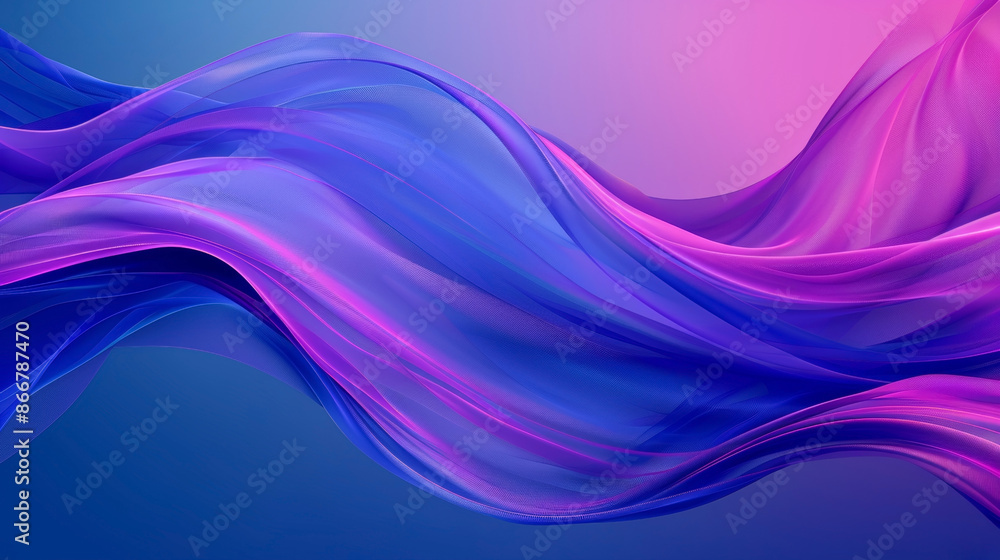 Abstract wave of blue and purple light on a dark background Abstract wave of blue and purple light on a dark background