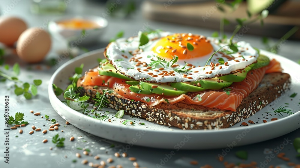 Healthy Open-Faced Sandwiches on Multigrain Toast Healthy Open-Faced Sandwiches on Multigrain Toast