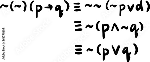 logical propositions formulas handwritten