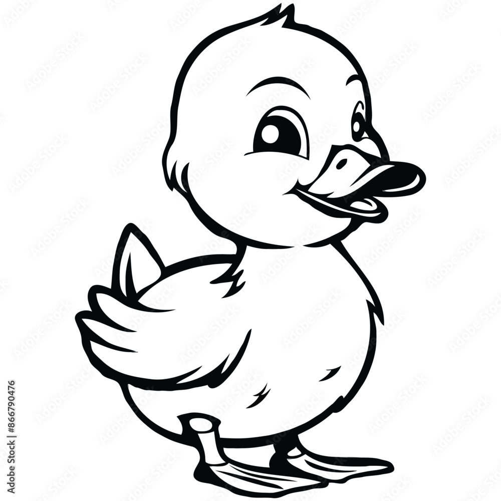 Duck vector on a white background Duck vector on a white background