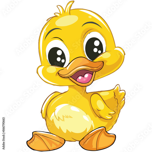 Duck vector on a white background