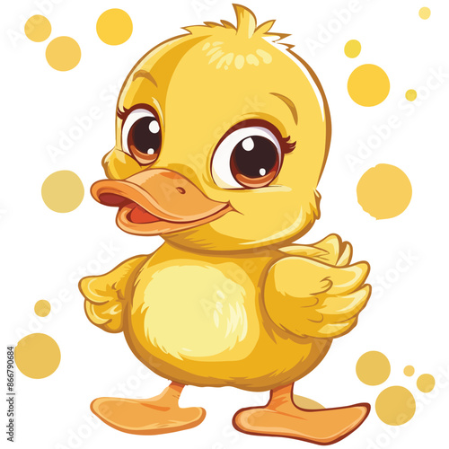 Duck vector on a white background