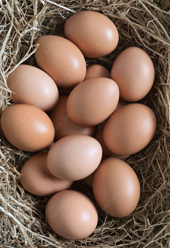 Fresh organic chicken eggs from free-range hens Fresh organic chicken eggs from free-range hens