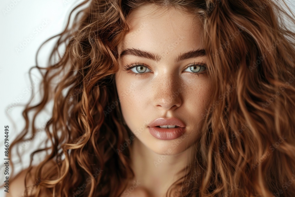 Hairstyle: Gorgeous Brunette Model Flaunting Beautiful Curly Hair Hairstyle: Gorgeous Brunette Model Flaunting Beautiful Curly Hair