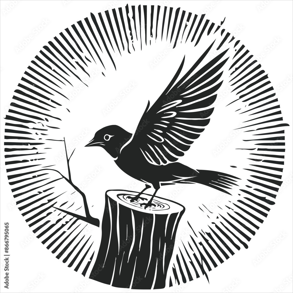 Naklejka premium bird vector on a white background