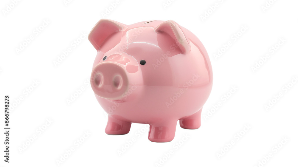 Isolated pink ceramic piggy bank Isolated pink ceramic piggy bank