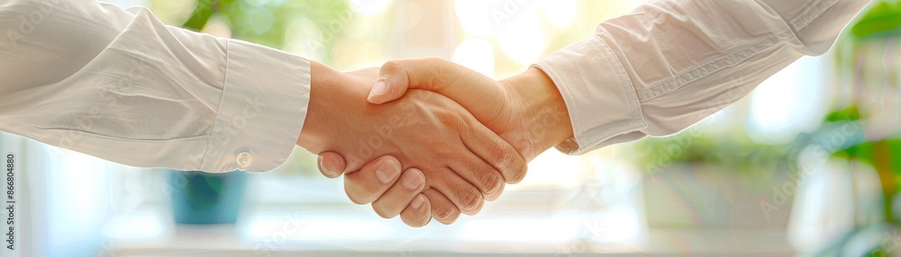 Close-up of a handshake between two people, symbolizing partnership, agreement, and business collaboration. Close-up of a handshake between two people, symbolizing partnership, agreement, and business collaboration.