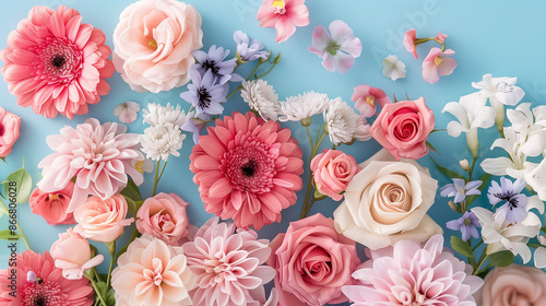 pink and white flowers