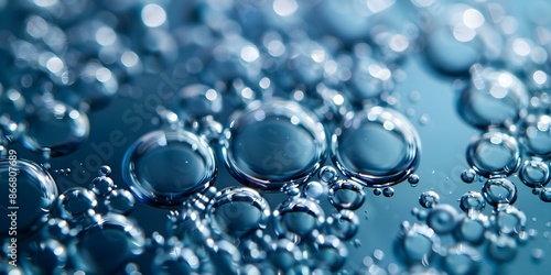 Wallpaper Mural Blue water wine bubbles background for advertising with copy space. Concept Marketing, Advertisement, Water Theme, Wine Bubbles, Copywriting Torontodigital.ca