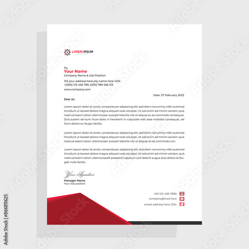 Professional business letterhead design for corporate company. letterhead design. Letter head stationery layout design.