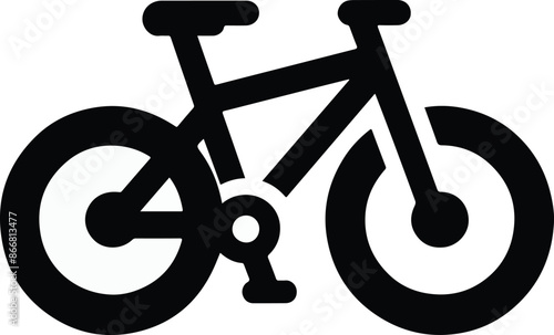 bicycle icon, bike set on white background