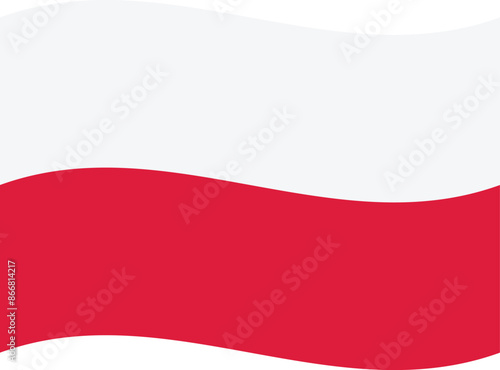 Waving Poland flag . Flag of Poland . Polish flag . Vector illustration Free Download Waving Poland flag . Flag of Poland . Polish flag . Vector illustration - GFXLoad