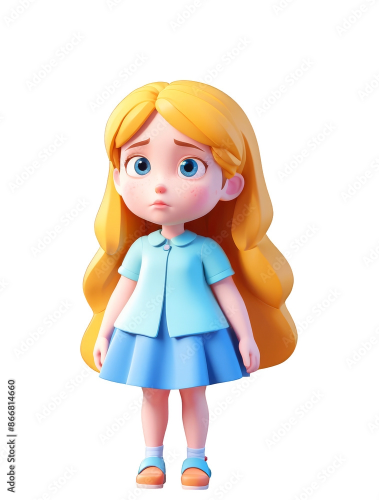Adorable 3D Animated Girl Character. PNG with transparency. AI. Adorable 3D Animated Girl Character. PNG with transparency. AI.
