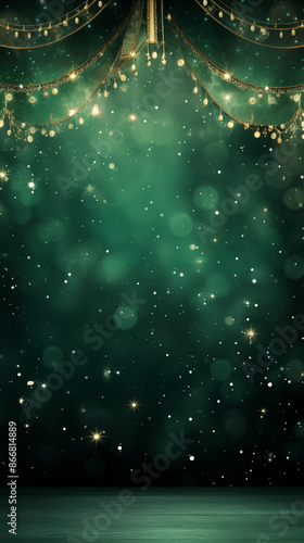 abstract Christmas green background
