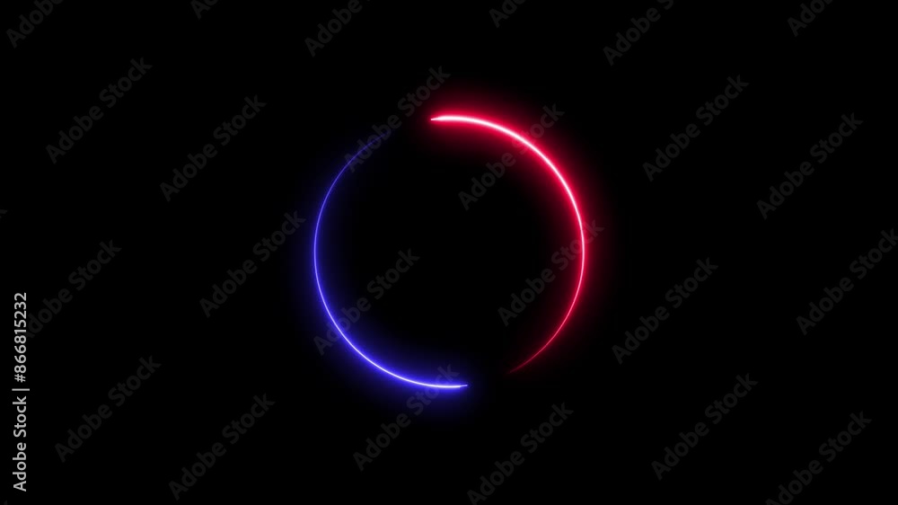 Bright abstract neon light circle Looping animation background. 4k video Bright abstract neon light circle Looping animation background. 4k video