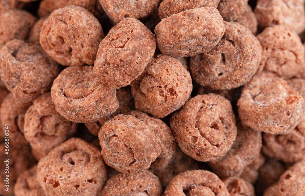 Up Close Background of Swiss Roll Flavored Breakfast Cereal Up Close Background of Swiss Roll Flavored Breakfast Cereal