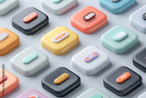 A collection of call-to-action buttons with pulsing animations to draw user attention