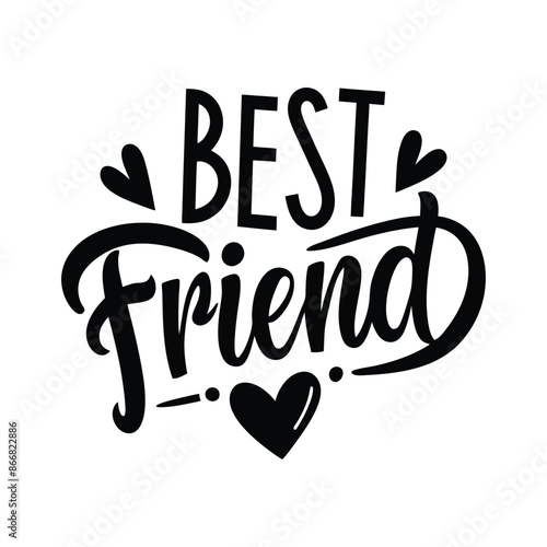 vector silhouette for best friends