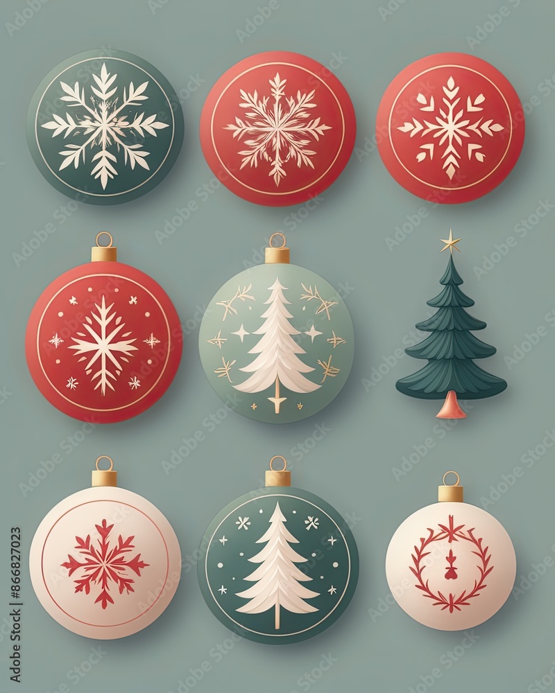 Set of elements for Christmas design Set of elements for Christmas design