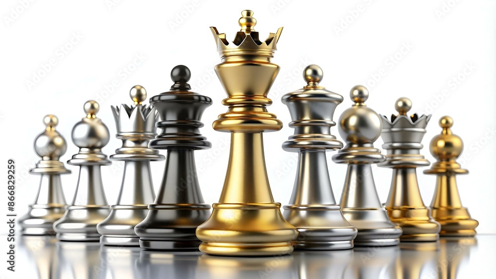 Chess kings on white background. 3d illustration Chess kings on white background. 3d illustration