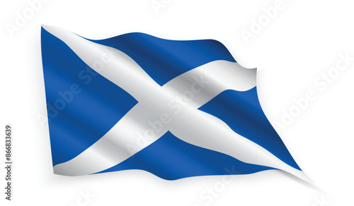 Scotland or Scottish flag waving.	