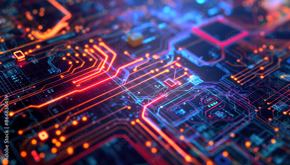 Abstract Representation of Circuit Board Abstract Representation of Circuit Board