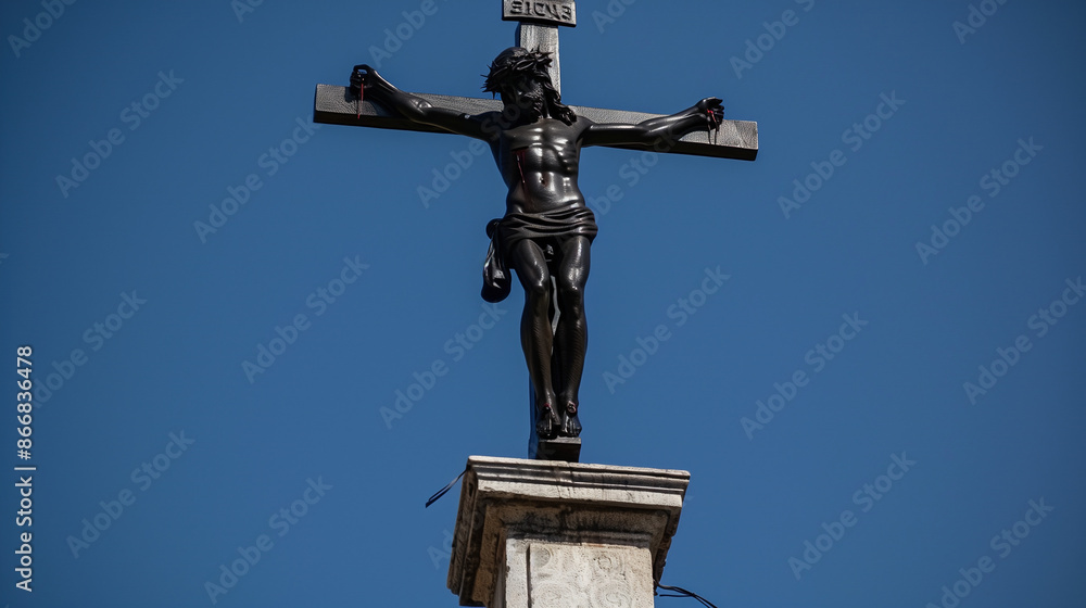 Statue, The Crucifixion Jesus Christ ascending to heaven God, Heaven