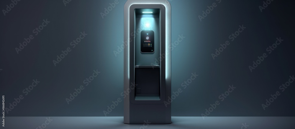 Futuristic Water Dispenser in a Modern Setting Futuristic Water Dispenser in a Modern Setting