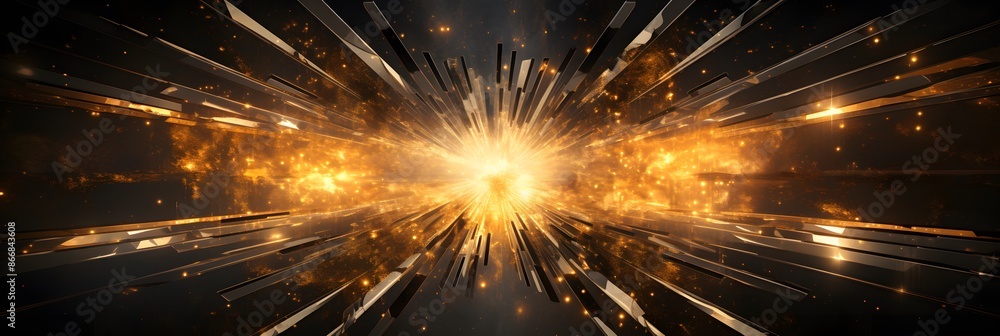 Abstract zap explosion dash line lightning bolt background