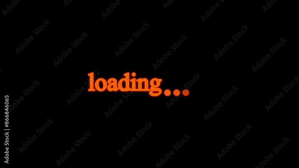 Italicized majuscule black and white loading text animation. Josefin ...
