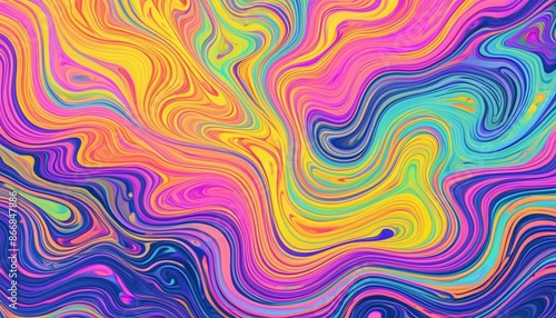 Liquid paint psychedelic swirls. Trippy abstract acrylic background