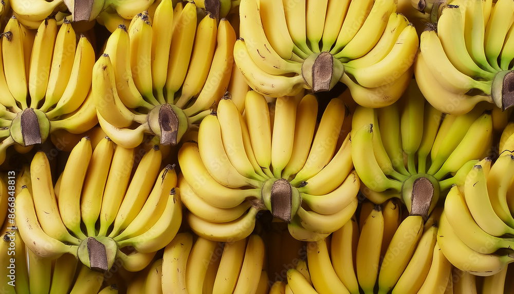 Organic yellow bananas. Full Frame, Top View. Flat lay. Organic yellow bananas. Full Frame, Top View. Flat lay.