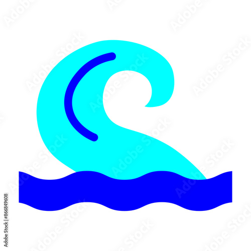 sea strom Vector Flat Icon Design