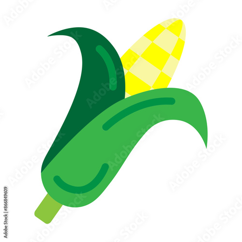 corn Vector Flat Icon Design