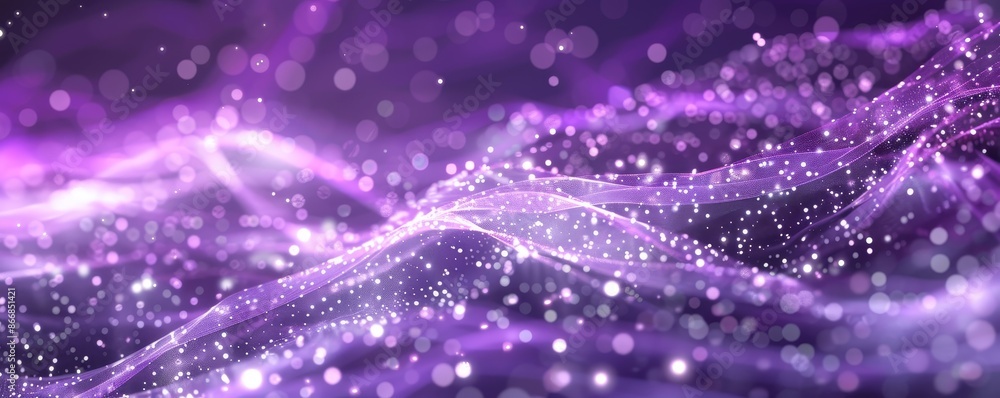 Abstract Purple Bokeh Background with Wavy Lines Abstract Purple Bokeh Background with Wavy Lines