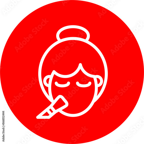 Makeup Tutorials Line White Circle Red