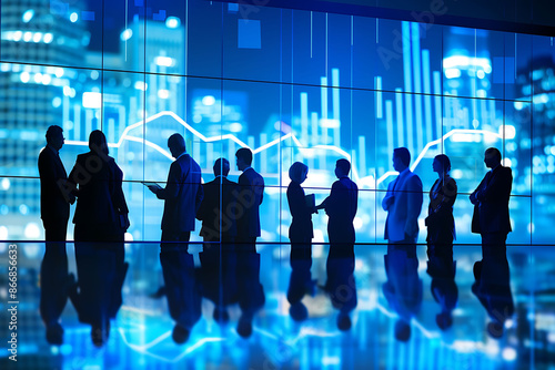 Financial executives strategizing investment opportunities and market growth