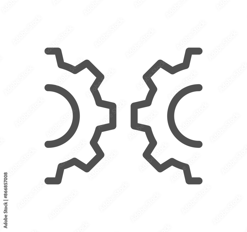 Gear related icon outline and linear vector.
Gear related icon outline and linear vector.