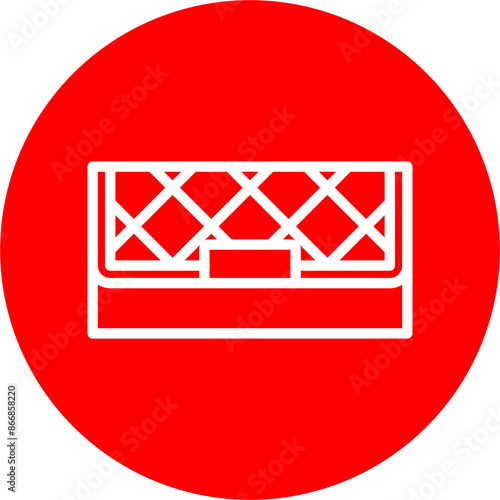 Clutch Line White Circle Red