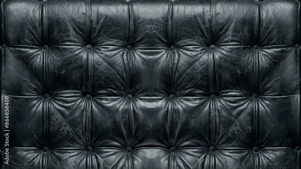 close-up of a textured black leather upholstery background, featuring intricate patterns and subtle shading close-up of a textured black leather upholstery background, featuring intricate patterns and subtle shading