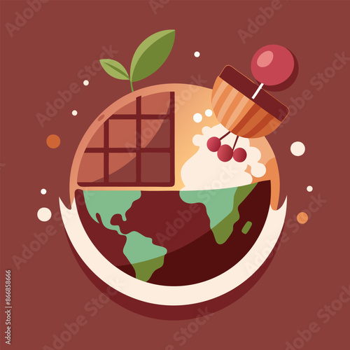 Enjoy the taste of chocolate to the fullest with our unique vector poster template for World Chocolate Day.
